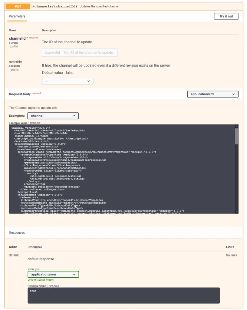 Mirth Connect 3.9 - API REST JSON